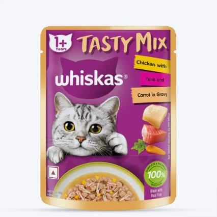 Whiskas gravy adult mix chicken tuna    | 80gm