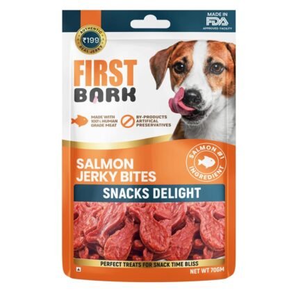 First Bark Salmon Jerky Bites – 70gm