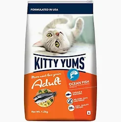Kittey yums adult ocean fish | 400gm , 1.2kg , 3kg , 7kg | Drools