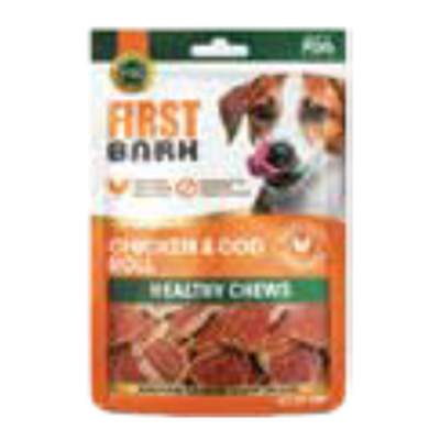 First Bark Chicken & Cod Roll 70gm