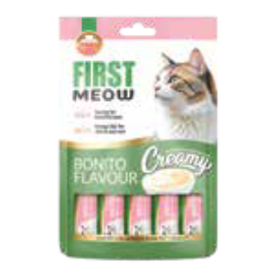 First Meow Creamy Treats – Bonito Flavour 75gm