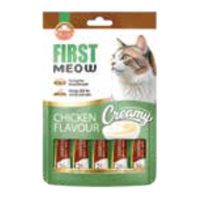 First Meow Creamy Treats – Chicken Flavour 75gm