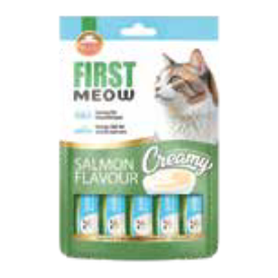 First Meow Creamy Treats – Salmon Flavour 75gm