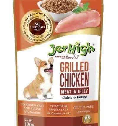 JerHigh Grilled Chicken Meat in Jelly-130gm