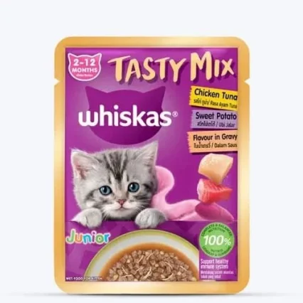 Whiskash gravy kitten mix  chicken tune sweet potatoes  | 80gm