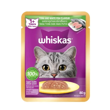 Whiskas Gravy adult  tuna & white fish   | 80gm