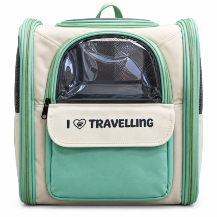 Pet carry bag with front pocket
