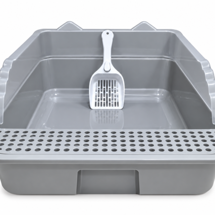 Cat Litter Tray with Footsteps Premium