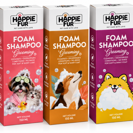 Happie Fur Foam Shampoo  – 150ml
