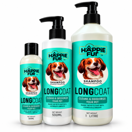 Happie Fur Long Coat Shampoo with Conditioner | 300ml | 500ml | 1000ml | 5liters