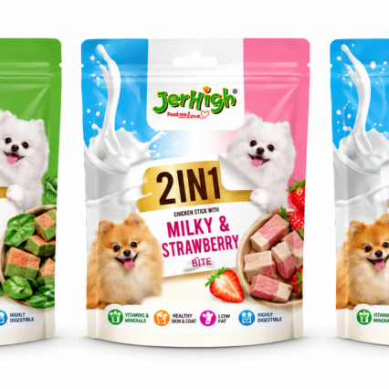 JerHigh 2 in 1 Milky & Stick Bite 380 GM