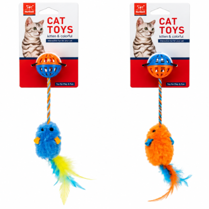 Nb cat toy mouse with ball