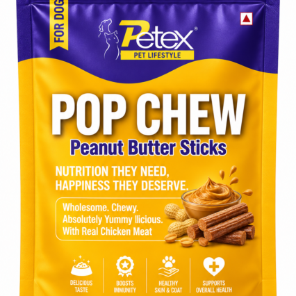 Petex Pop Chew Peanut Butter Sticks – 100 gm