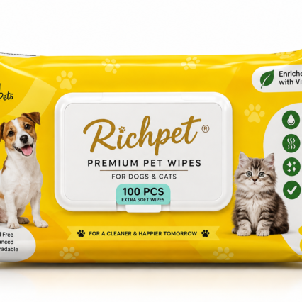 Richpet Pet Wipes – 100 Pcs(1 pack)