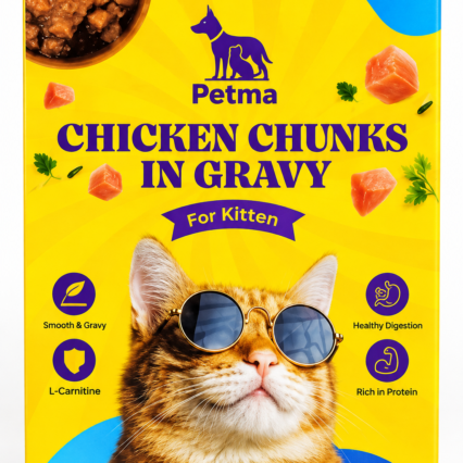 Petma Chicken Chunks in Gravy for Kittens – 85 gm