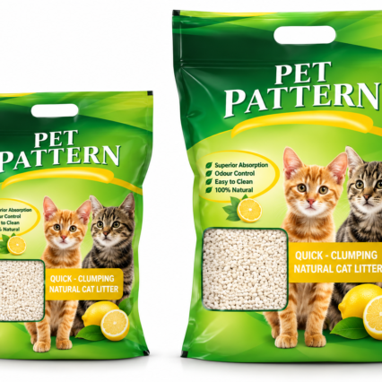 Pet Pattern Cat Litter Scented Lemon | 5 kg | 10kg | 25kg
