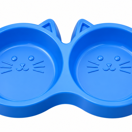Plastic bowl – twin cat face