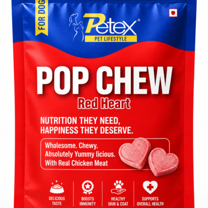 Petex Pop Chew Red Heart – 100 gm
