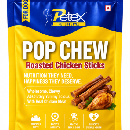 Petex Pop Chew Roasted Chicken Sticks – 100g