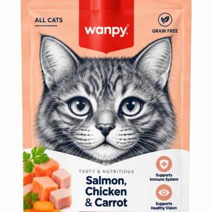WanpySalmon, Chicken & Carrot – 90gm