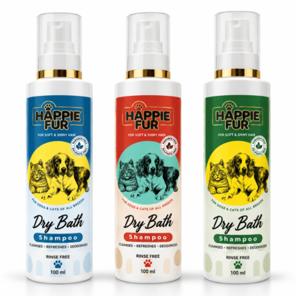 Happie Fur Dry Bath Shampoo - 200ml
