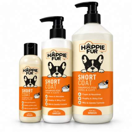 Happie Fur Short Coat Shampoo with Conditioner | 300ml | 500ml | 1000ml | 5liters