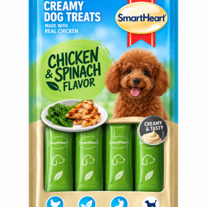 Smart Heart Creamy Treat Chicken & Spinach | 60gm