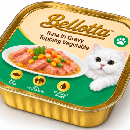 Bellotta Tray Tuna in Gravy Topping Vegetable – 75g
