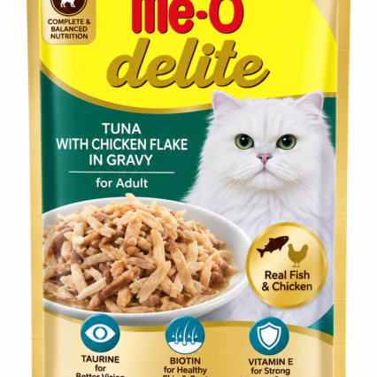 Me-O Delite Tuna with chicken flake adult  | 70gm