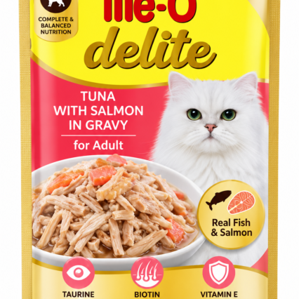 Me-O Delite Tuna with salmon in gravy adult | 70gm