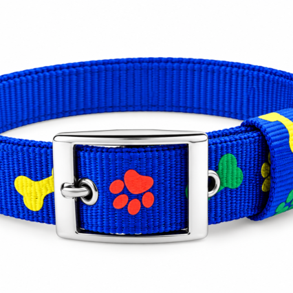 Nylon Print Padded Collar