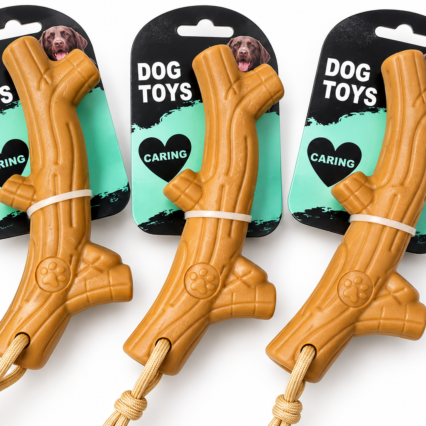 WOOD SHAPE HARD CHEW TOY FOR DOGS